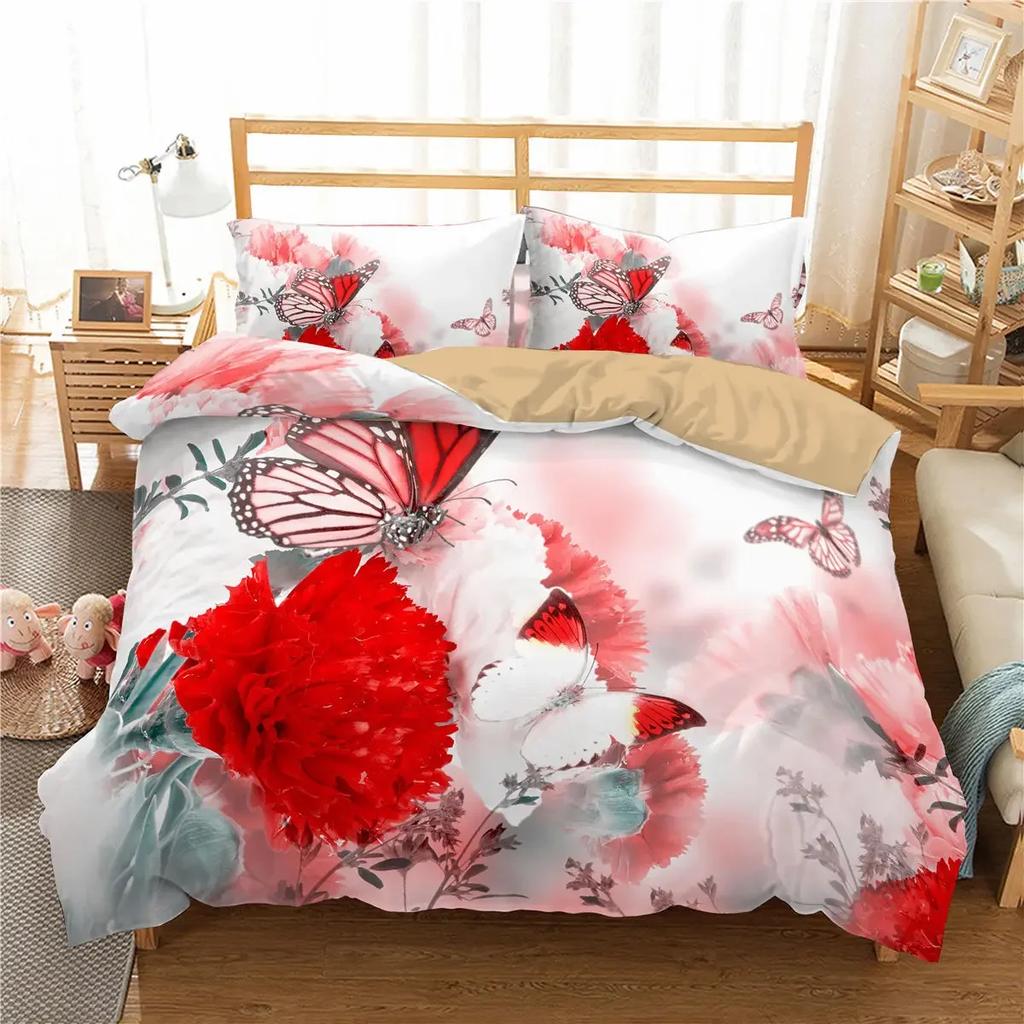Comforter Pink Bed Set Queen Size Bedding Adults Winter Wedding Bedding Set S Queen King Bedroom Home Textile Ropa De Cama
