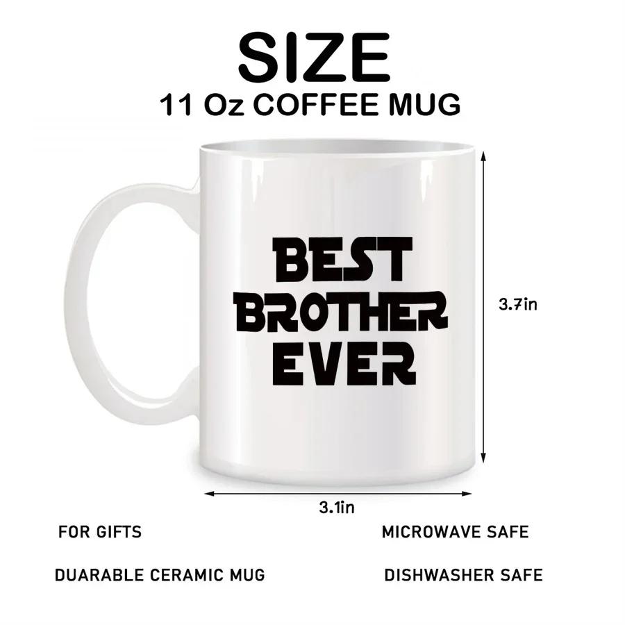 Luxury Ceramic Original Funny Coffee Cups and Mugs Best Brother Ever Mug Beer Cup Cups for Cafe Personalized Gift Drinkware Tea