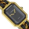 CHANEL Premiere L Watches H0001 blackDial Plated Gold/leather Quartz Analog display Women Used