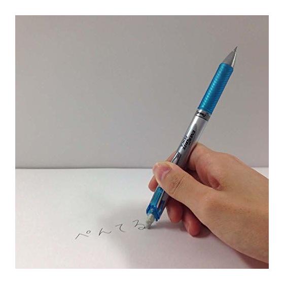 Pentel EnerGel Mechanical Pencil PL75-S, 10-Pack, Sky Blue Barrel, Silver Accents, 0.5mm Lead, Sliding Sleeve