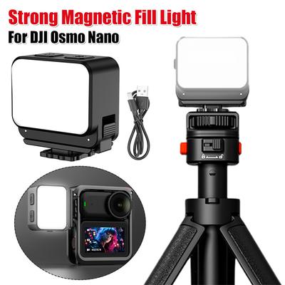 Strong Magnetic Fill Light 4-Level Dimming Mini Photography Vlogging Light 600mAh Rechargeable for DJI Osmo Nano Accessories