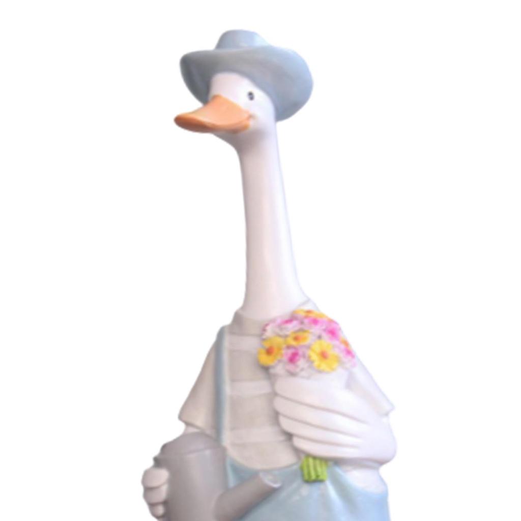 Creative Garden Statues Pretty Exquisite Resin Duck Sculptures Standing Shelf