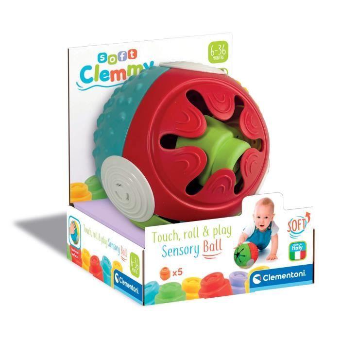 Balle sensorielle Clemmy - CLEMENTONI - Pour bébé - Différentes textures - Lavable en machine
