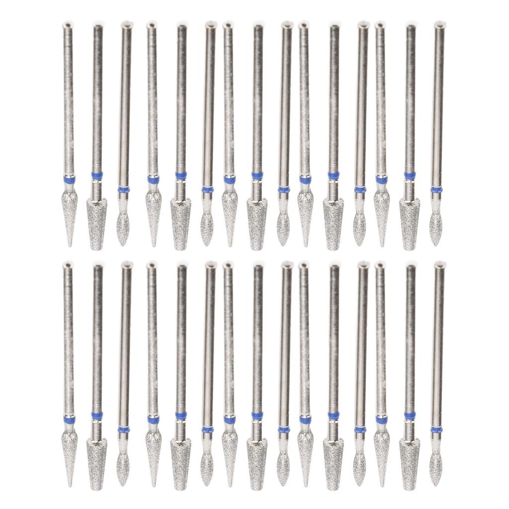 30 szt. Frezów do paznokci Pakowane indywidualnie Stal nierdzewna Manicure Usuwanie skórek Zestaw frezów do paznokci