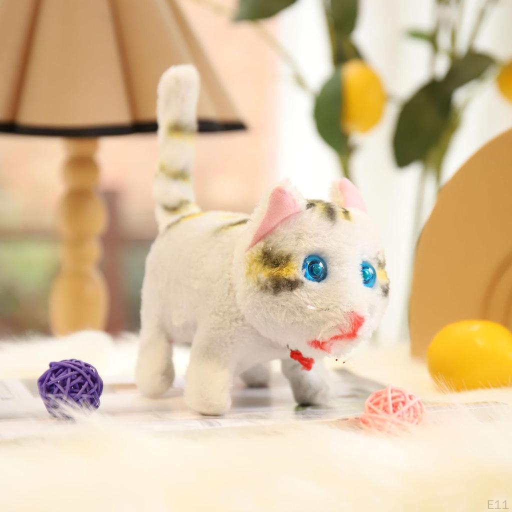 Cat Toy Interactive Educational Walking Toy, Stuffed Animals for Holiday Present Birthday Gifts