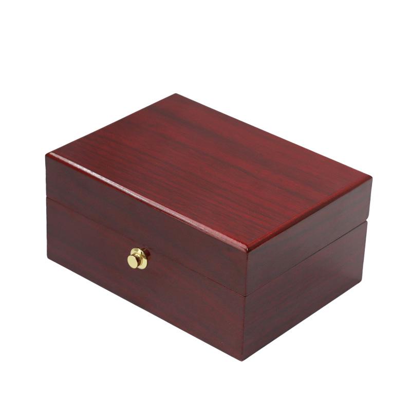 Luxurious Wooden & Leather Flip-top Jewelry Storage Box