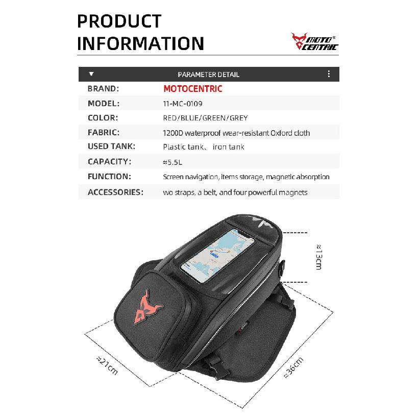 Waterproof Magnetic Motorcycle oil Fuel Tank Bag Navigation Universal Motorbike Riding Cycling Tool Backpack Portable