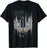 Patriotic Guitar Flag Band Tee Cool Rock and Roll Guitar T-Shirt