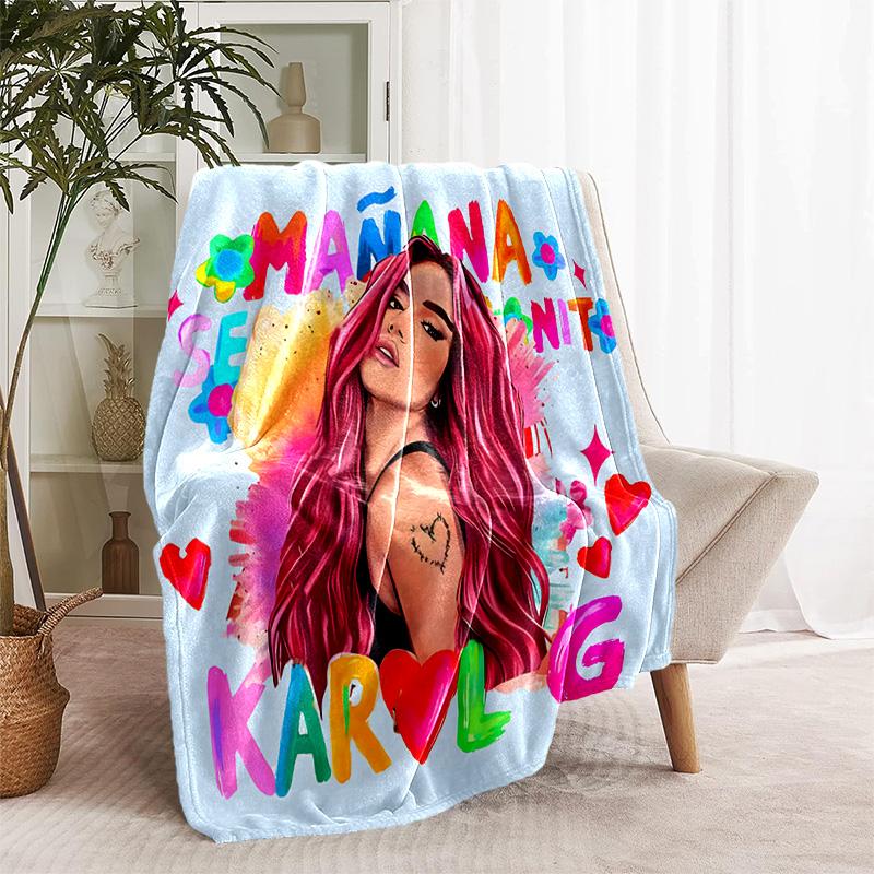 1pc Blanket - Karol G Print Design, Lightweight Blanket for Sofa, Bed- Soft &Warm, Gift for All Seasons