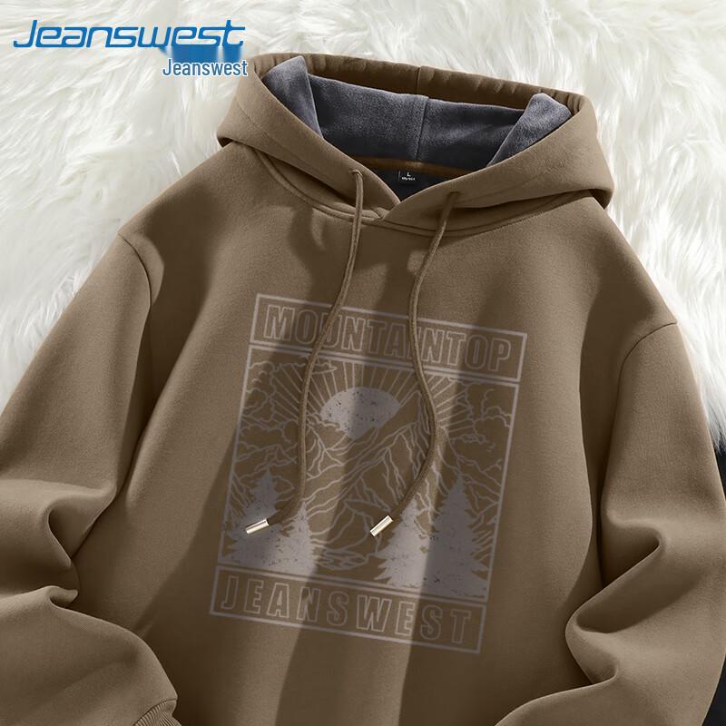 

Jeanswest Men s Casual Printed Fleece Hooded Sweatshirt M