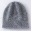 Womens 100% Cashmere Beanie Rolled Brim Warm Fashion Versatile Solid Color Ear Protection Hat