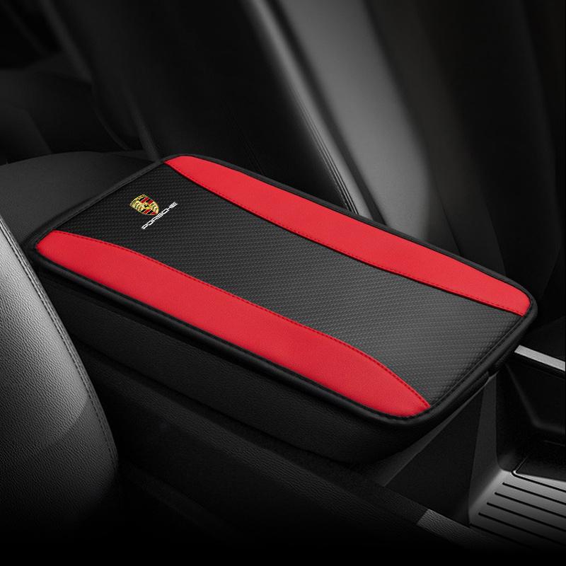 For Porsche KO2High-quality Car Armrest Pads Center Console Arm Mats For Porsche Cayenne Panamera Macan 911 718 Taycan Boxster Cayman 918 Pajun