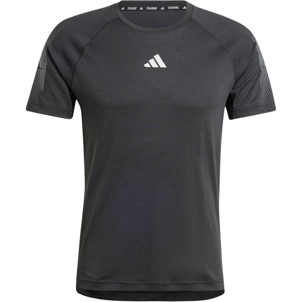 Adidas Gym+ Training BrandLove Quick-Dry Fitness T-Shirt Men Tops Black Dark-Grey IN5576