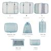 Ensemble de 8 sacs organisateurs pour voyage Sacs organisateurs Accessoires Bagage Valise Organisateur Sac de toilette étanche Rangement pour vêtements