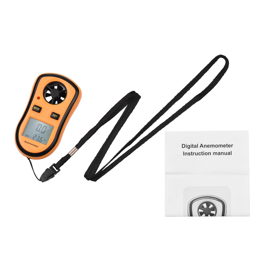GM8908 Digital Anemometer Handheld Wind Speed Meter Gauge Air Velocity Temperature Tester with LCD Backlit Wind Chill