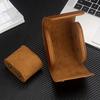Oval Faux Leather Watch Case with Detachable Velvet Pad- Personalized Men's Watch Travel Storage Box, Perfect Gift