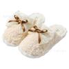 Women's Winter Cotton Slippers Women's Student Edition Bow Comfortable Non-slip Warm Home Leisure Family Slippers Women