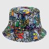 Dye Tie Fisherman Hat Uv Protection Assorted Colors Print Butterfly Cat Leaf Cap