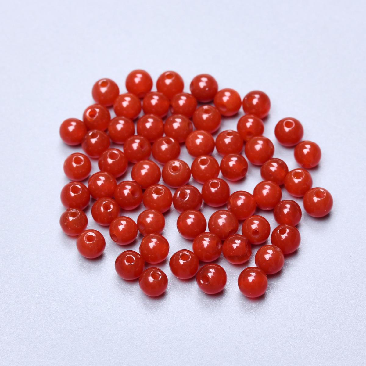

60/50/40 шт. 4/6/8 мм бусины из натурального красного агата, круглые каменные бусины, используемые в изготовлении ювелирных изделий, ожерелья-браслеты «сделай сам» 4mm красный