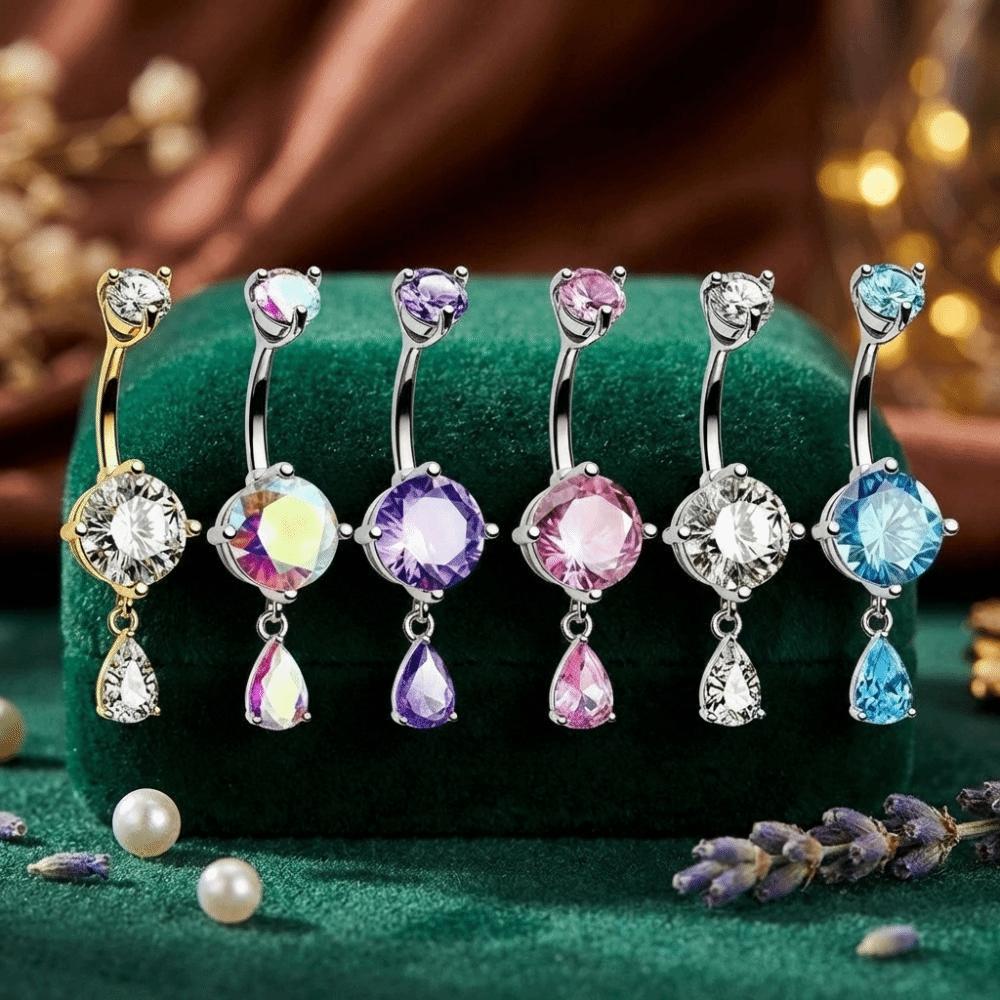 Crystal Navel Ring Stainless Steel Belly Piercing Jewelry Fashion Belly Button Rings Sexy