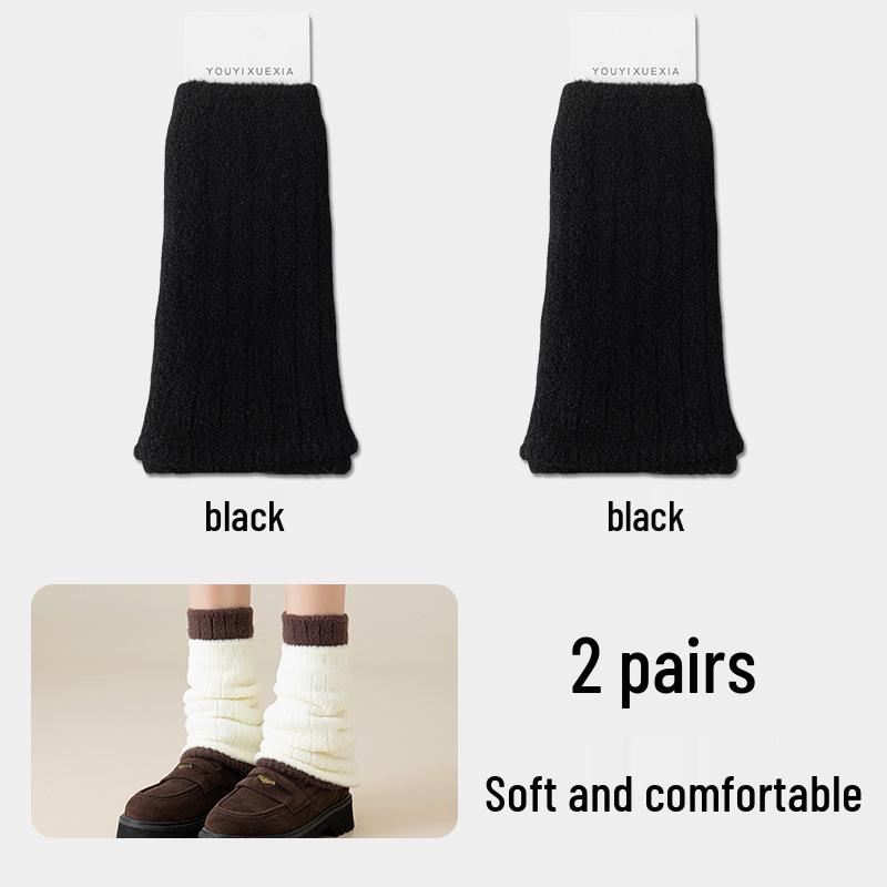 Women's Autumn & Winter Wool Leg Warmers - Slimming Japanese Style Y2K Calf Socks, Cold-Proof & Versatile