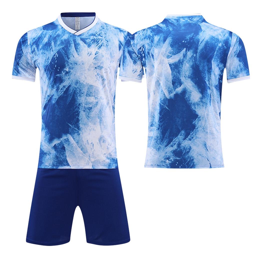 Conjunto de Camiseta de Fútbol Personalizada Número Personalizado Equipo Uniforme Transpirable Kit Camiseta de Manga Corta Pantalones Cortos para Hombres Mujeres Jóvenes Adultos