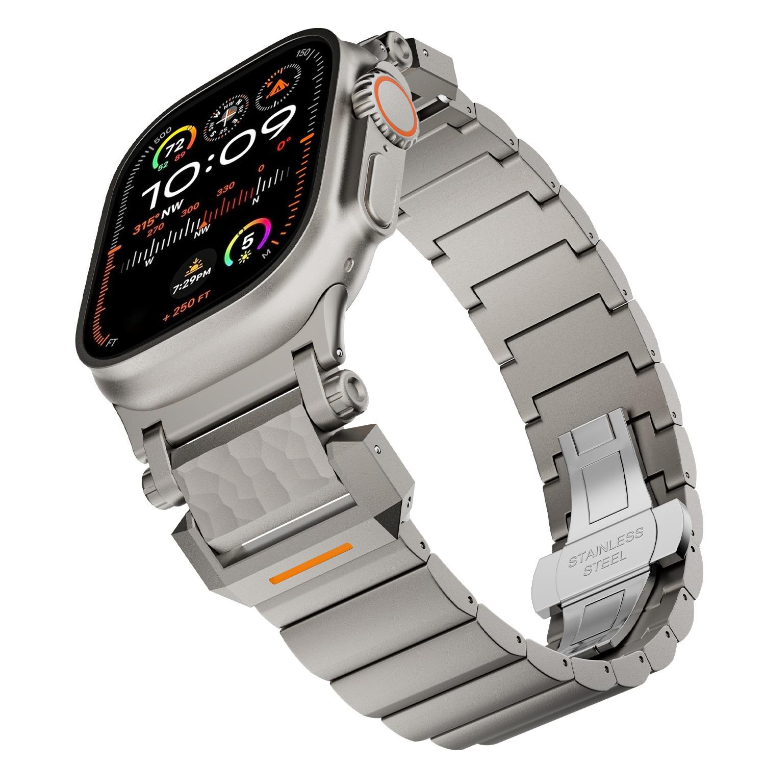 Titanium Strap for Apple Watch Ultra 3 2 1 49mm Series 10 11 46mm Luxury Metal Band for Iwatch 9 8 7 45mm 6 5 SE 3 44mm Bracelet 49mm 46mm 45mm 44mm