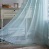 1PC Brocade Cotton Warp Knitted Craft Curtain with Tassels for Living Room Bedroom Home Decor