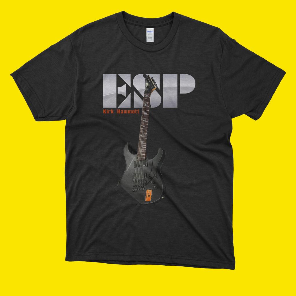 Vintage Kirk Hammett Esp Guitar T-shirt Black Size S to 5XL