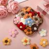 30Pcs Artificial Hand-knitted Flower Applique Sew For Clothes Hats Craft DIY Hair Clip Wedding Hats Home Decoration Accessories