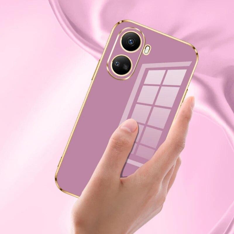 Pentru Huawei nova 10 SE Husă Huawei Nova 10se Husă pentru telefon BNE-LX1 BNE-LX3 CAZĂ NOVA10SE Husă din spate cu placare pătrată de lux antișoc