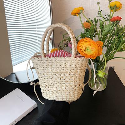 Landmode Klassische Handtasche Strohflechterei Langlebig Hochwertige Flechterei Umhängetasche Sommer Strand Geldbörse Damen