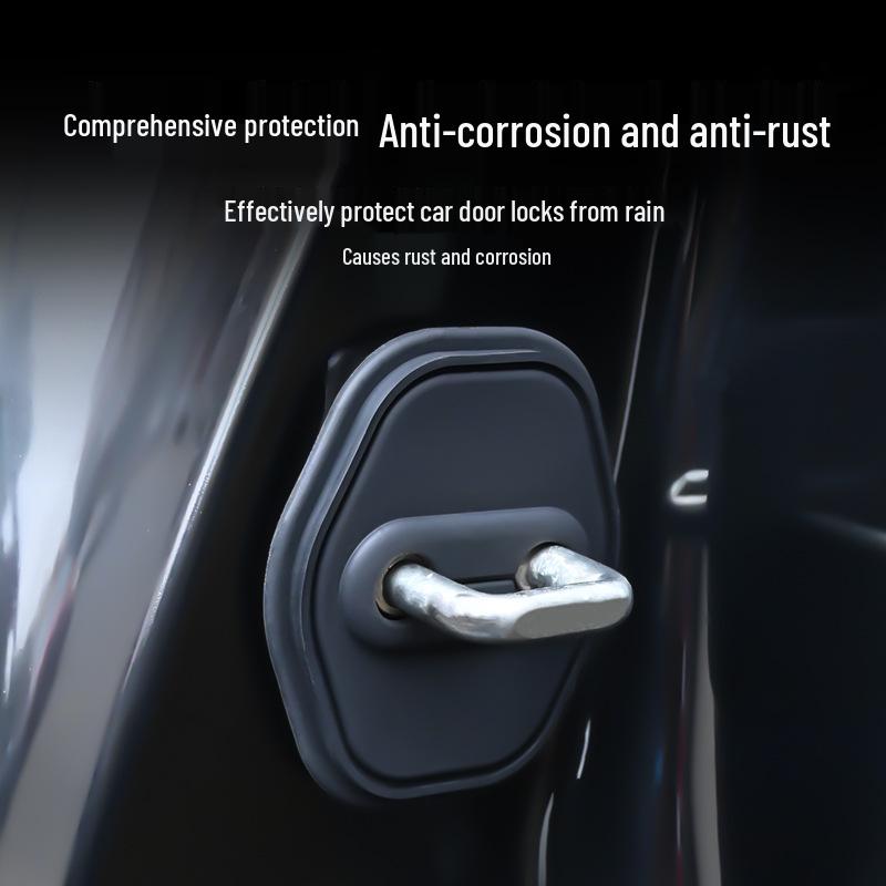 Compatible Silicone Shock-Absorbing Decorative Stickers for Wenjie M5/M7/EV/M9 Door Lock Latch Covers.