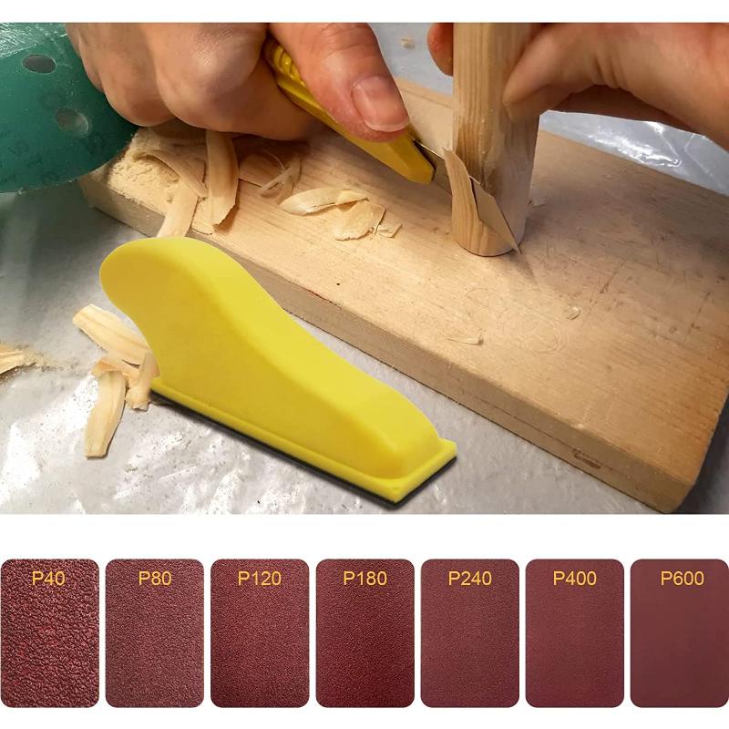 121pcs 40 to 600 Grit Micro Sander Kit Mini Detail Hand Sanding Tool Wet Dry Sandpaper Sandpaper for Small Projects