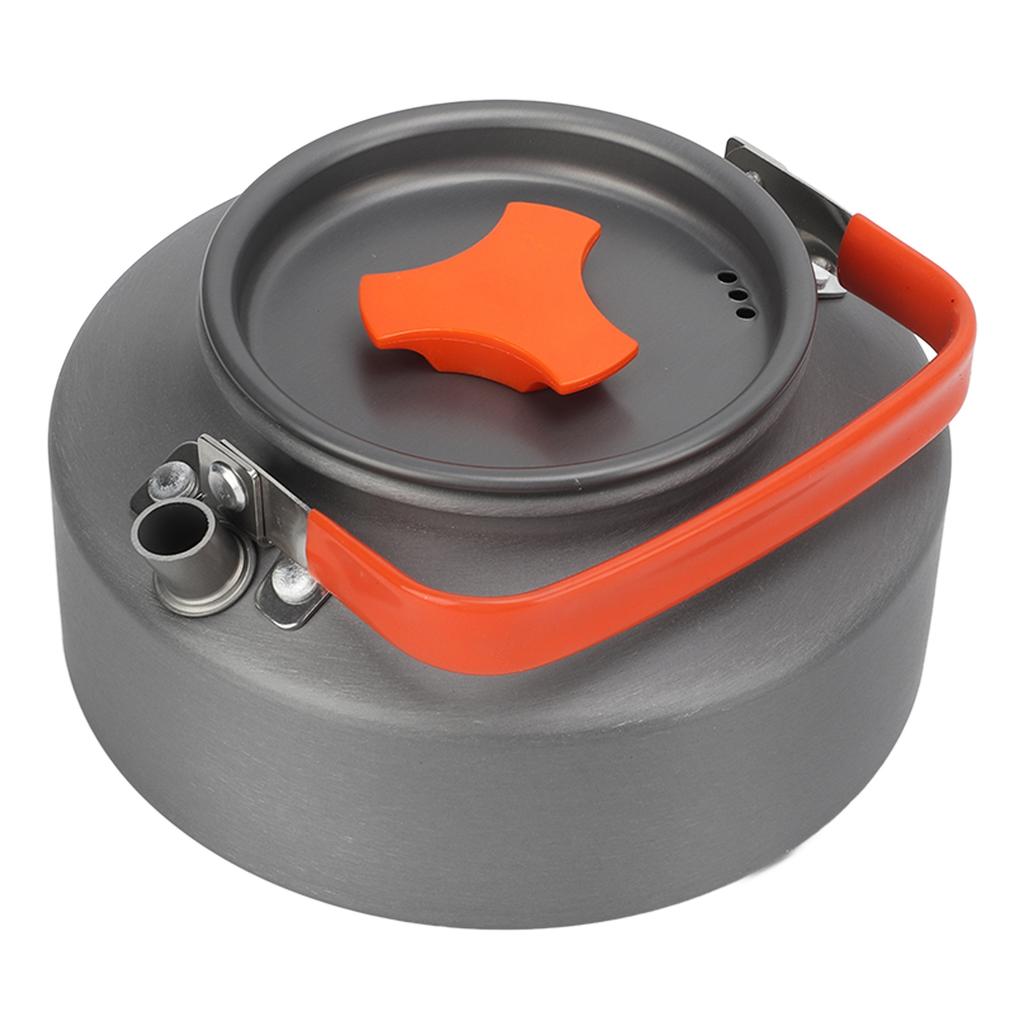 Kempingová sada na vaření s čajovou konvicí a úložnou taškou, pánev, přenosná kempingová sada nádobí pro 2 až 3 osoby