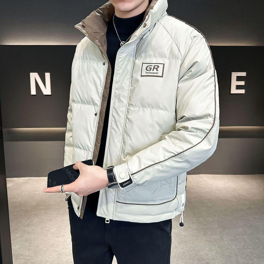 Men's Stylish Thickened Down Jacket - Winter Short Trendy Outerwear