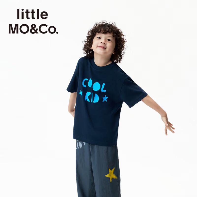 Little MO&Co. Unisex Cool-Feel Quick-Dry Letter T-Shirt 140