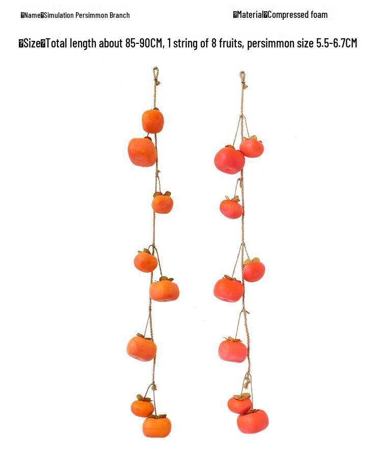 Frosted Persimmon String Wall Pendant for Autumn Decor – Perfect for Restaurants & Farmhouses