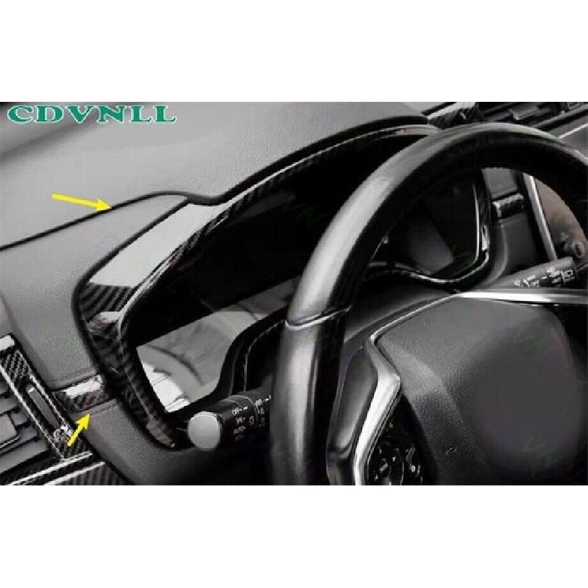 Center Console Dashboard Panel Cover 1* For Honda CRV 2017- ABS Carbon Fiber