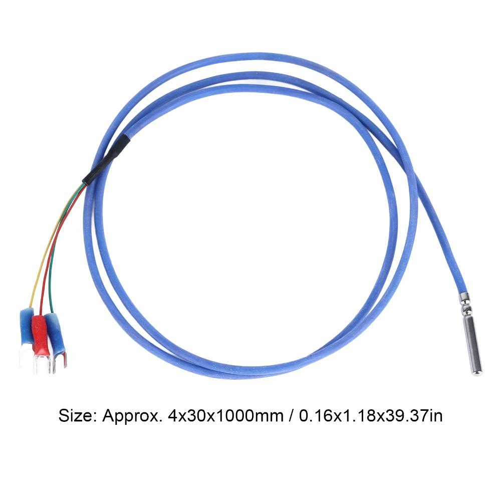 Stainless Steel PT100 Temperature Sensor PTFE Wire Thermistor Probe  Liquid Temperature Measurement