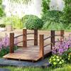 Garden Bridge - Pond Bridge - Wooden Footbridge - Garden Decoration 152.5L X 67W X 48H Cm - Wood of