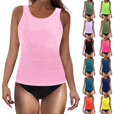 Women's Split Fashion Sexy Bikini Solid Colour With Bra Pad No Steel Bra Swimsuit
