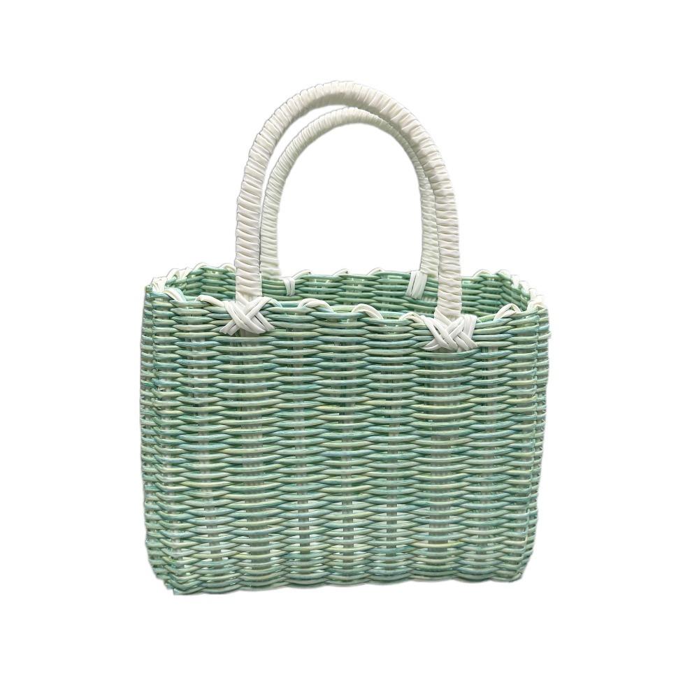 

Квадратная корзина для хранения пластиковая плетеная сумочка новые подвесные корзины украшение дома E 27*21*14cm