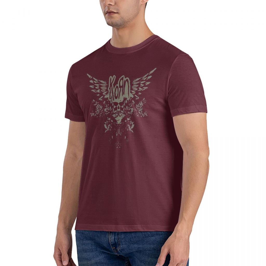 Korned Skull Wings Girls Juniors Black T Shirt Metal Gothic T Shirts Men Women Vintage Oversized T-shirt Tops