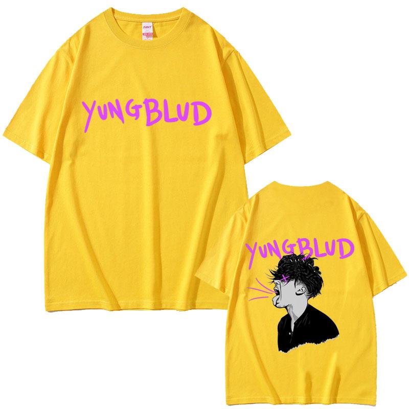 Yungblud Face Graphic Tshirt Unisex Women Casual Vintage Oversized Short Sleeve T Shirts Male Fashion Hip Hop Gothic Punk Tshirts