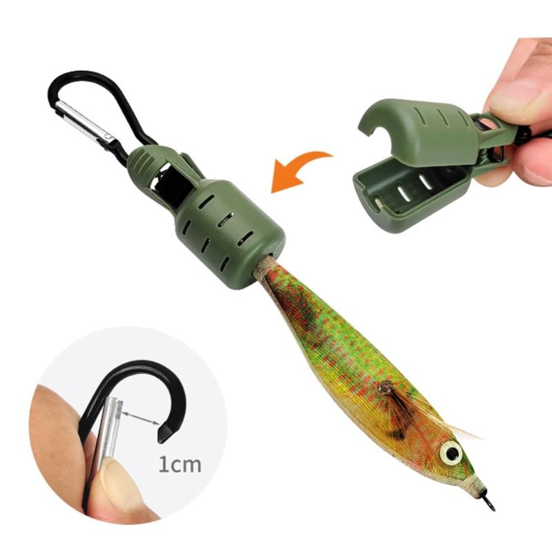 9Pcs Squid Jigs Baits Protector Squid Jigs Hook Protector Case Fishing Tool Squid Jigs Cover Protector With Carabiner
