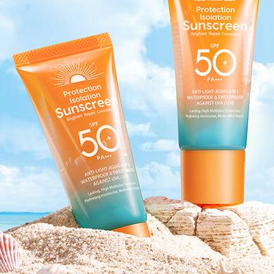 Unisex 50g Sonnenschutzcreme für das Gesicht, Leichter, nicht fettender UV-Schutz, Lang anhaltende Sonnencreme für Outdoor-Sportarten, Tägliche Gesichtsfeuchtigkeitspflege