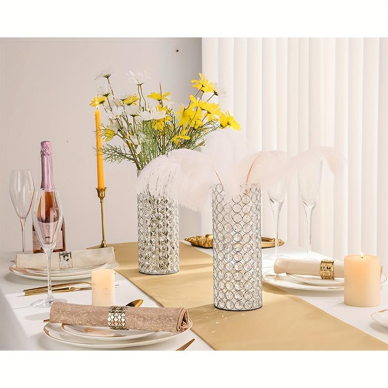 Crystal Column Vase, Can Be Made Vase, Candlestick, Electroplating Process Home Decoration, Table Decoration