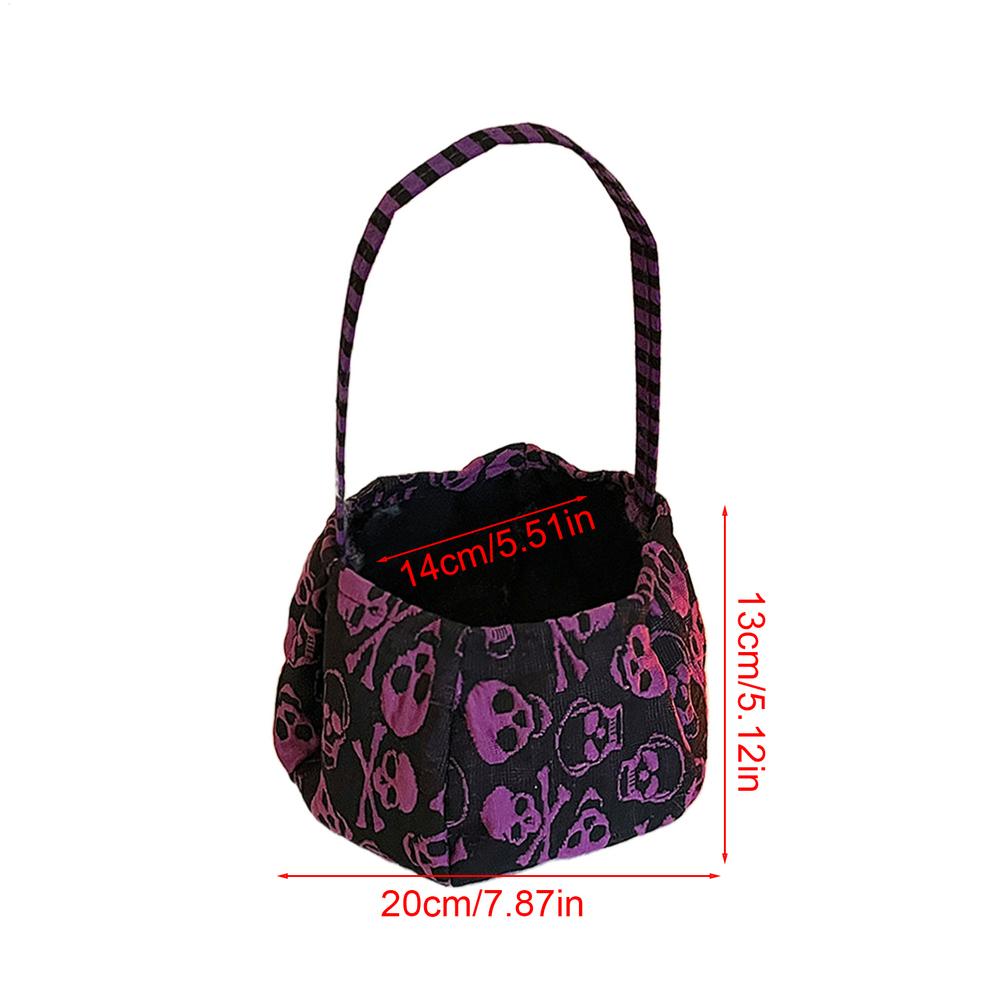 Halloween Candy Bag  Pumpkin Boo Trick or Treat Portable Candy Bag Tote Bucket Basket Kids Play Bags Holiday Storage Bags