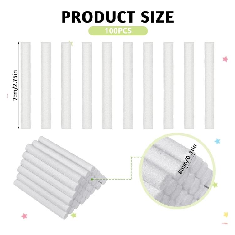 100PCS Humidifier Cotton Wicks Humidifier Filter Sticks Humidifier Replacement Part for Improved Indoor Air Quality